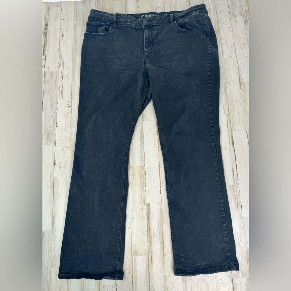 Women's M Jeans by Maurices mid-rise bootcut black jeans size 20W